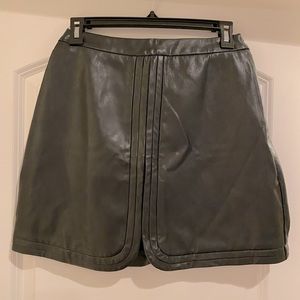 Black Faux Leather Mini Skirt